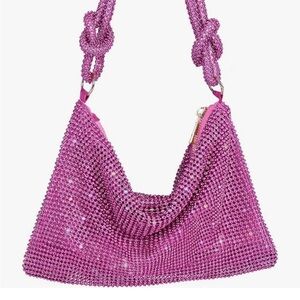 Pink Crystal-Embellished Women's Bag